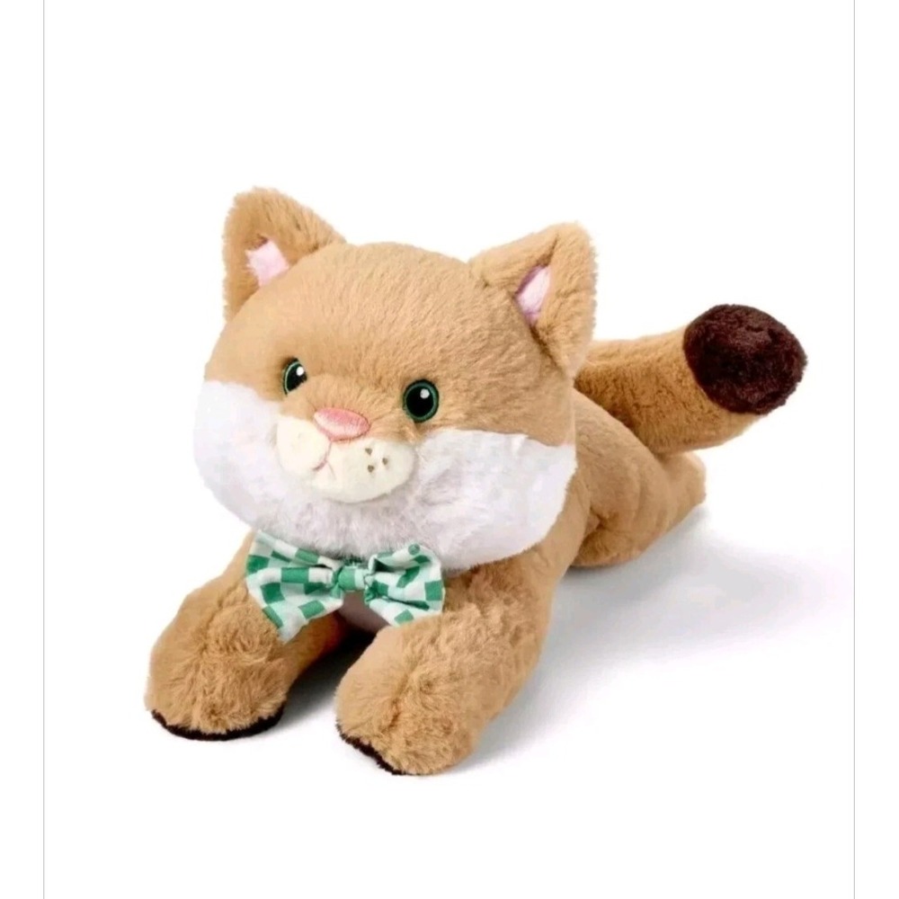 The Cuddle Collab Maple Cat Plush Stuffed Animal Toy Tan Bow Tie New With Tags